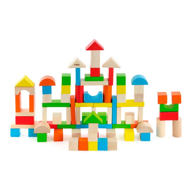 Развивающие игрушки - Кубики Viga Toys Город 80 элементов (50333)#2