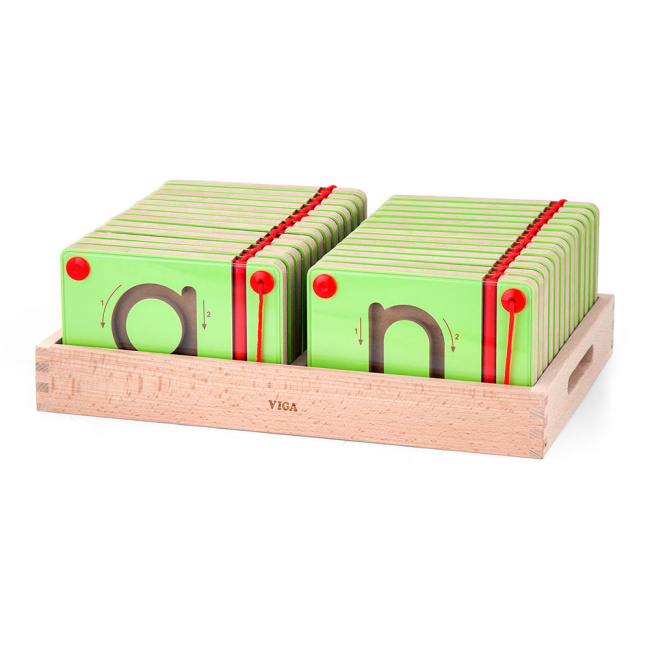 Обучающие игрушки - Набор для письма Viga Toys Английские строчные буквы (50338)#2