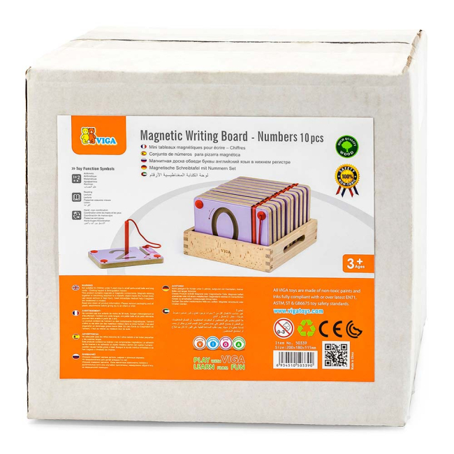 Развивающие игрушки - Обучающий набор Viga Toys Магнитные цифры (50339)#3