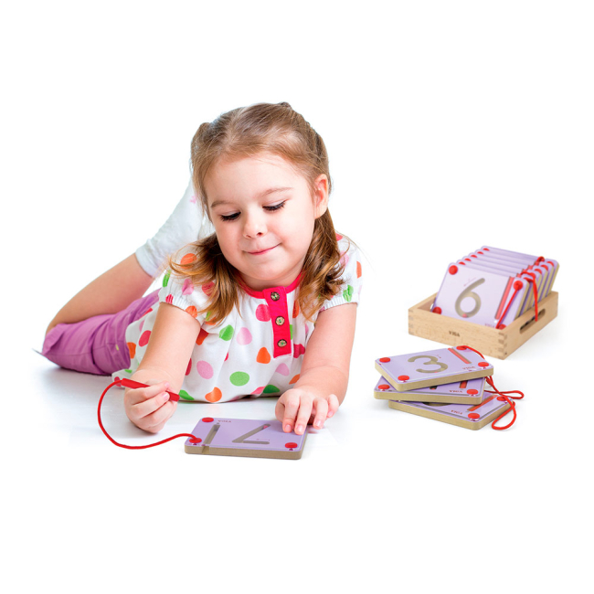 Развивающие игрушки - Обучающий набор Viga Toys Магнитные цифры (50339)#4