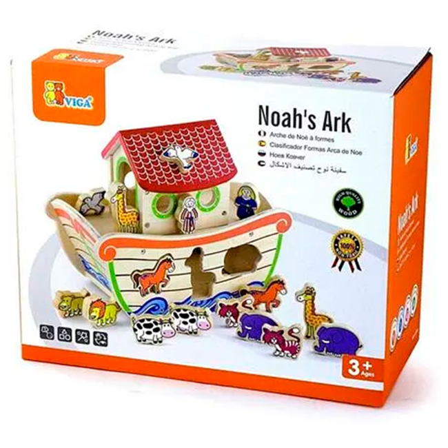 Навчальні іграшки - Сортер Viga Toys Ноїв ковчег (50345)#3