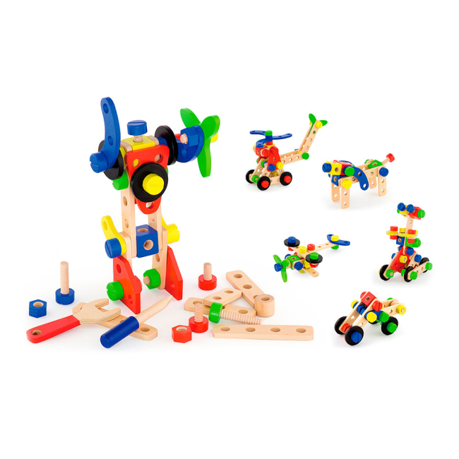 Конструкторы с уникальными деталями - Конструктор Viga Toys 68 элементов (50382)#3