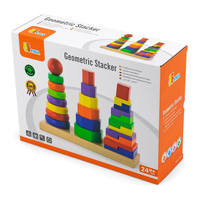 Развивающие игрушки - Игровой набор Viga Toys Пирамидки (50567)#3