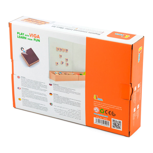 Навчальні іграшки - Начальна гра Viga Toys Англійський алфавіт малі літери 40 елементів (50590)#3