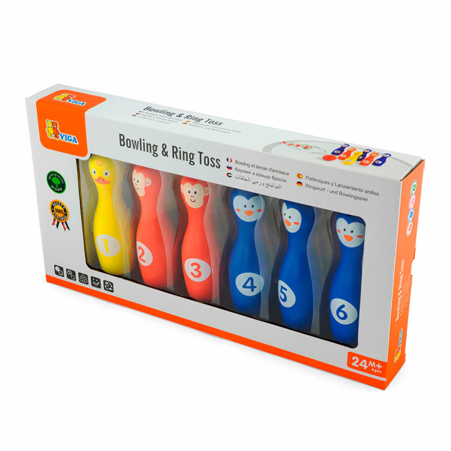 Спортивні активні ігри - Гра Viga Toys Боулінг і кільце 2 в 1 (50665)#3