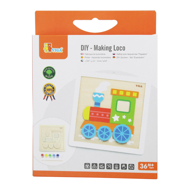 Товары для рисования - Набор для творчества Viga Toys Собственными руками Паровозик (50686)#3