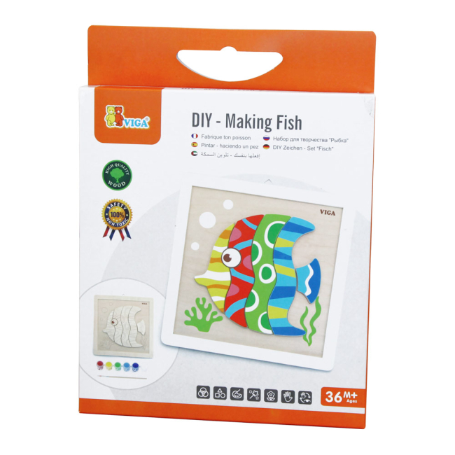 Товари для малювання - Набір для творчості Viga Toys Власними руками Рибка (50687)#3