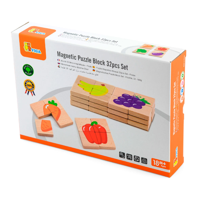 Пазлы - Магнитный пазл Viga Toys Фрукты 32 элемента (50700)#2