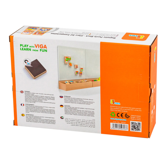 Пазлы - Магнитный пазл Viga Toys Транспорт 32 элемента (50723)#3