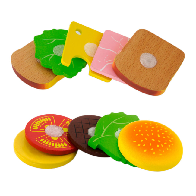 Детские кухни и бытовая техника - Игровой набор Viga Toys Гамбургер и сэндвич (50810)#2