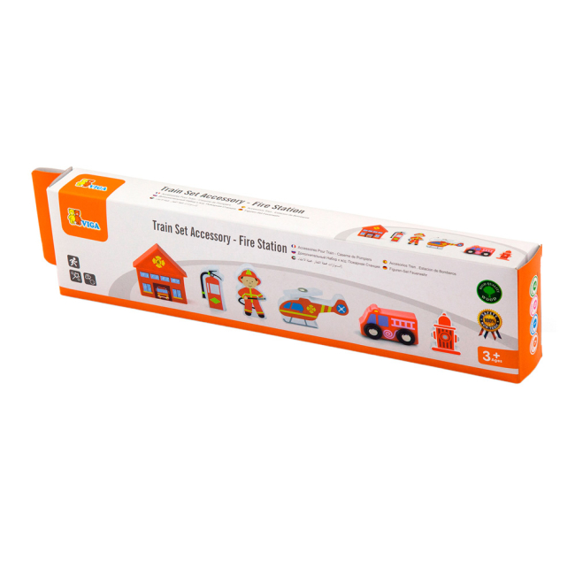 Железные дороги и поезда - Дополнительный набор к железной дороге Viga Toys Пожарная станция (50815)#2