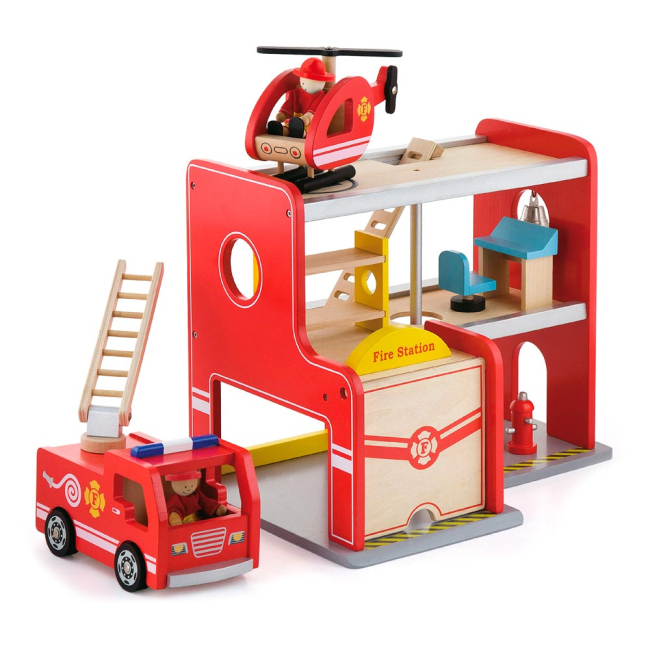Транспорт и спецтехника - Игровой набор Viga Toys Пожарная станция (50828)#2