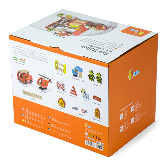 Транспорт и спецтехника - Игровой набор Viga Toys Пожарная станция (50828)#4
