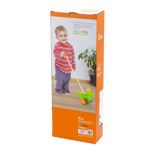 Розвивальні іграшки - Іграшка-каталка Viga Toys Динозавр (50963)#3