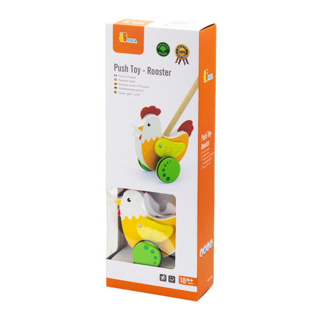 Розвивальні іграшки - Іграшка-каталка Viga Toys Курка (50964)#2
