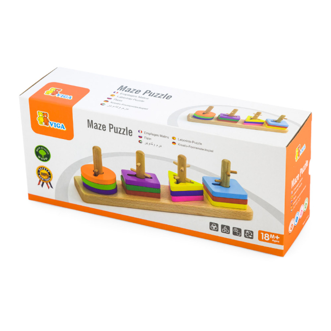 Развивающие игрушки - Головоломка Viga Toys Форма и цвет (50968)#2