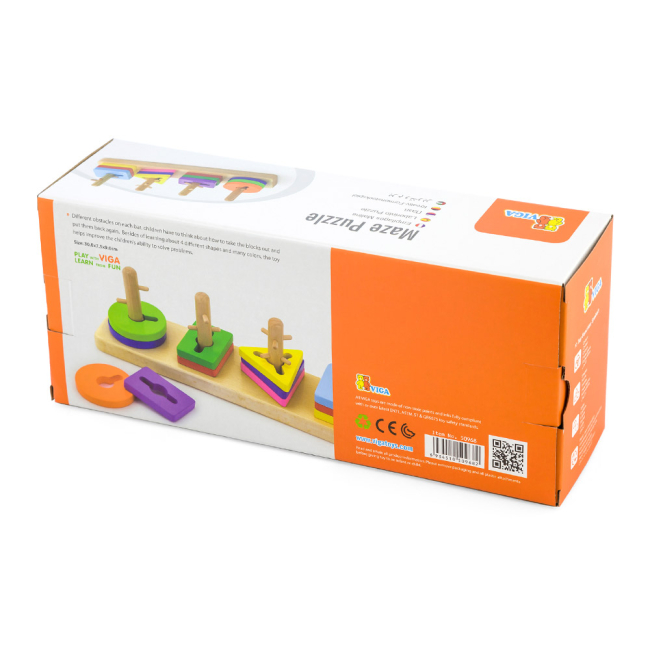 Развивающие игрушки - Головоломка Viga Toys Форма и цвет (50968)#3