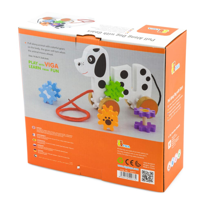 Развивающие игрушки - Игрушка-каталка Viga Toys Щенок (50977)#3