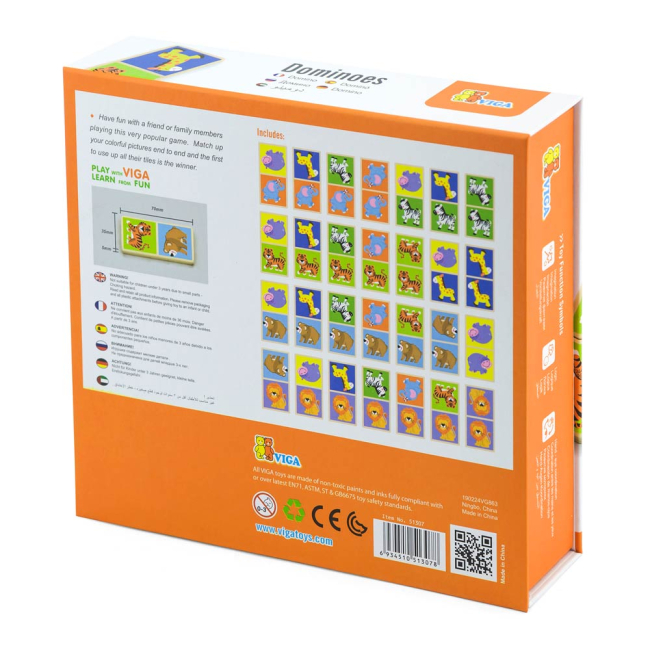 Настільні ігри - Настольна гра Viga Toys Доміно Сафарі (51307)#2