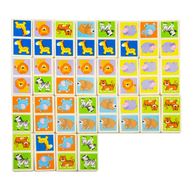 Настільні ігри - Настольна гра Viga Toys Доміно Сафарі (51307)#3