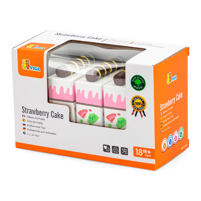 Детские кухни и бытовая техника - Игровой набор Viga Toys Клубничный торт (51324)#3