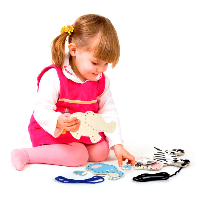 Развивающие игрушки - Шнуровка Viga Toys Дикие животные (51326)#3