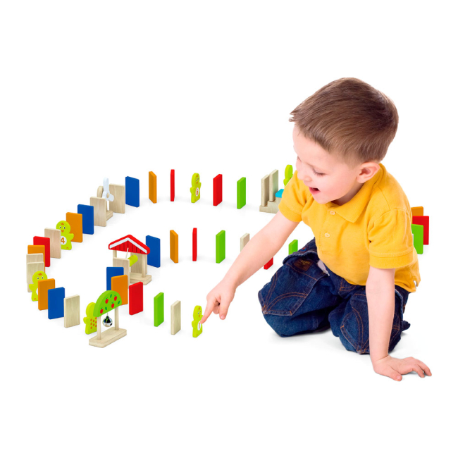 Настільні ігри - Ігровий набір Viga Toys Доміно 116 елементів (51620)#3