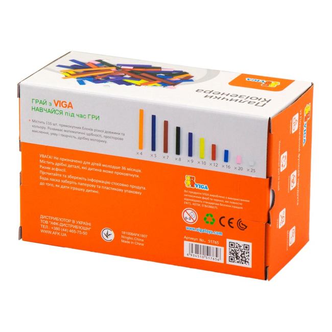 Обучающие игрушки - Набор для обучения Viga Toys Палочки Кюизенера (51765)#2