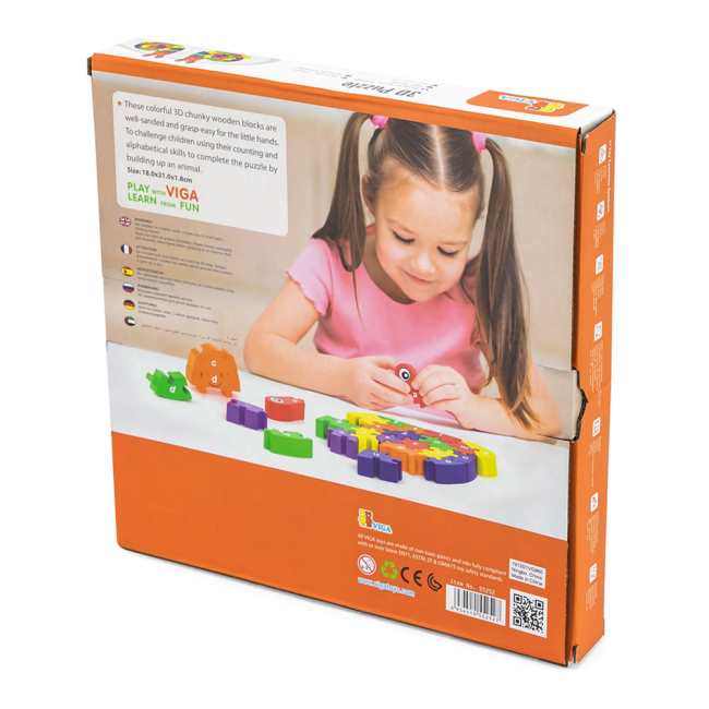 3D-пазли - Пазл Viga Toys Равлик по літерах (55252)#2