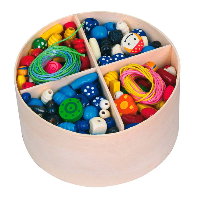 Наборы для творчества - Игрушка Viga Toys Деревянные бусинки (56002)#2