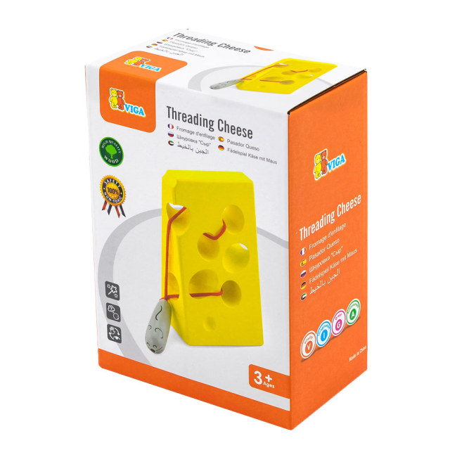 Розвивальні іграшки - Шнурівка Viga Toys Сир (56281)#2