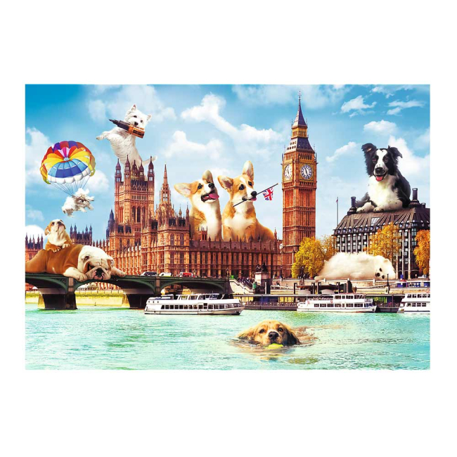 Пазли - Пазл Trefl Funny Cities Песики в Лондоні 1000 елементів (10596)#2