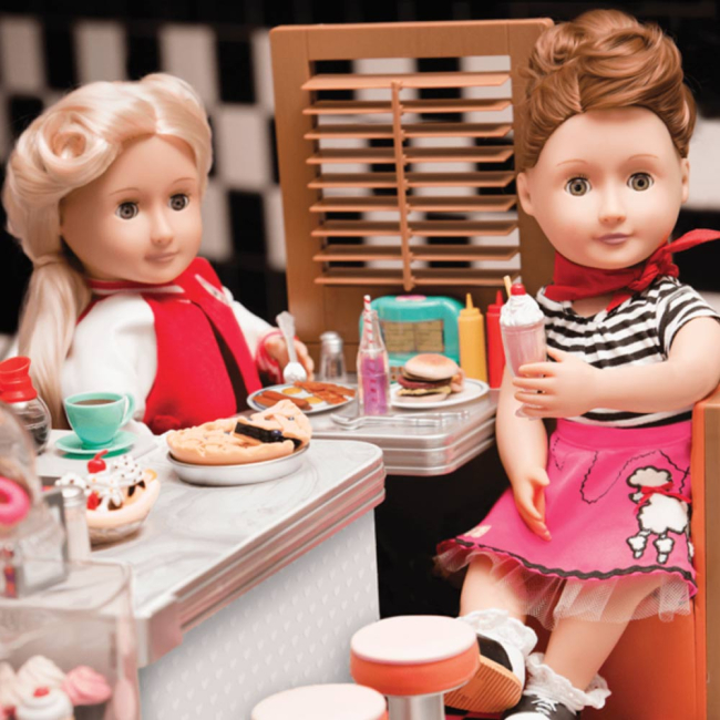 Меблі та будиночки - Набір меблів Our Generation Ретро їдальня (BD67067Z)#5