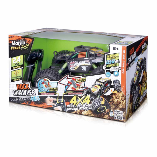 Радіокеровані моделі - Машинка іграшкова Maisto Tech Rock Crawler Pro на радіокеруванні (81334 black)#2