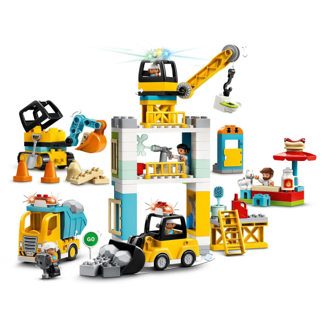 Конструкторы LEGO - Конструктор LEGO DUPLO Башенный кран на стройке (10933)#4
