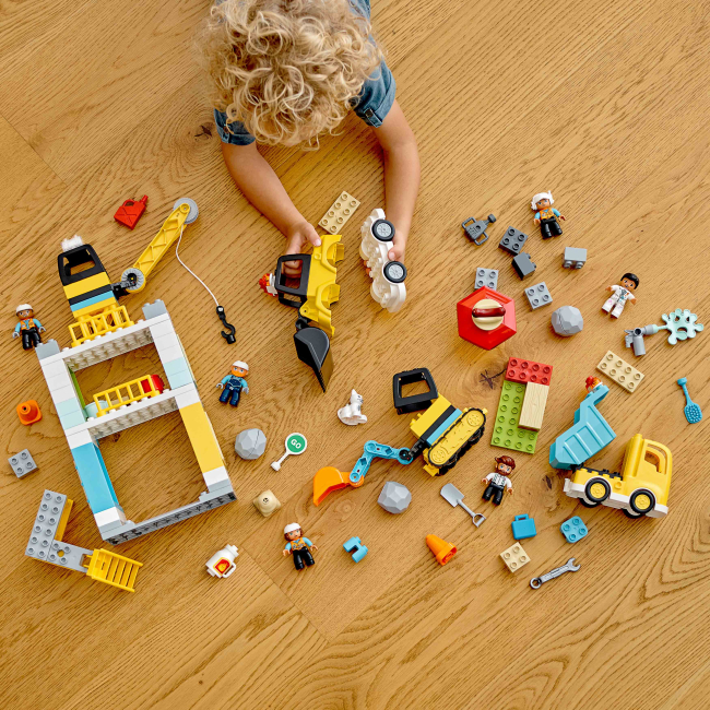 Конструкторы LEGO - Конструктор LEGO DUPLO Башенный кран на стройке (10933)#9