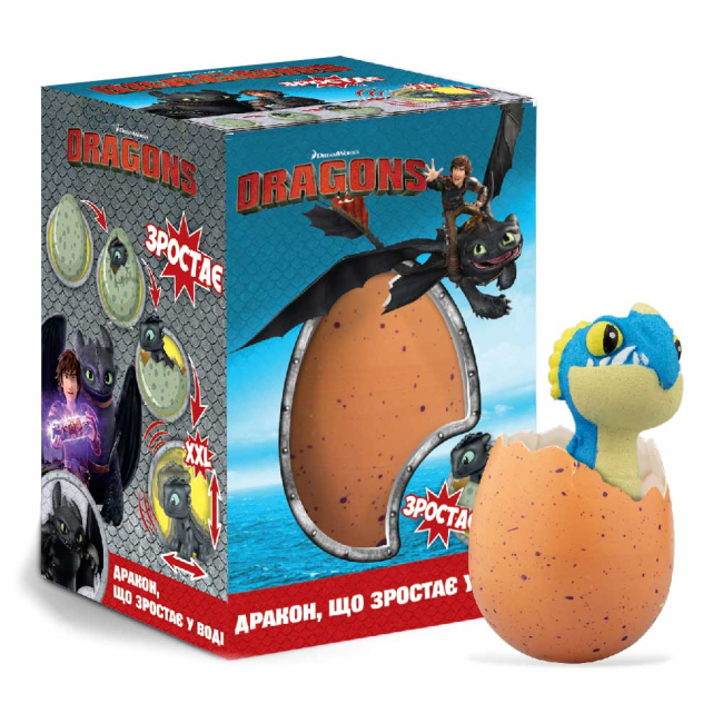Фигурки животных - Игрушка-сюрприз растущая Craze Mega Eggs DreamWorks Dragons в яйце (13328)#2