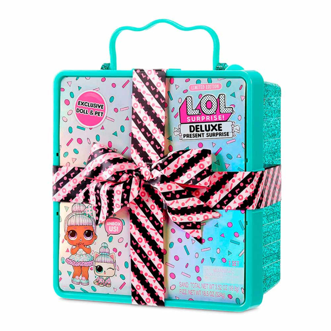 Транспорт і улюбленці - Набір-сюрприз LOL Surprise Present surprise Суперподарунок з ексклюзивною лялькою бірюзовий (570707)#2