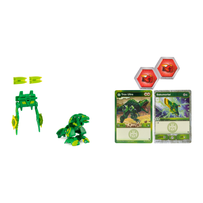 Фигурки персонажей - Набор Bakugan Armored alliance Боевой ультра бакуган Трокс с оружием (SM64443-6)#3