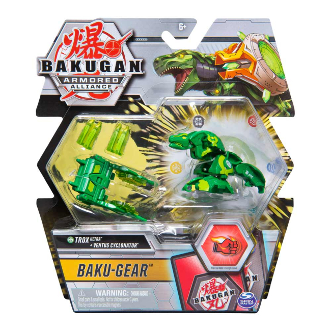 Фигурки персонажей - Набор Bakugan Armored alliance Боевой ультра бакуган Трокс с оружием (SM64443-6)#5