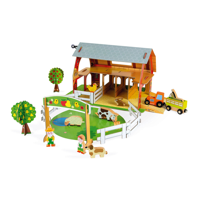 Фигурки человечков - Игровой набор Janod Ферма с животными 3D (J08577)#3