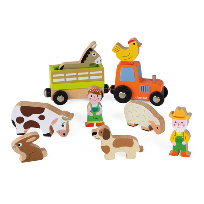 Фигурки человечков - Игровой набор Janod Ферма с животными 3D (J08577)#4