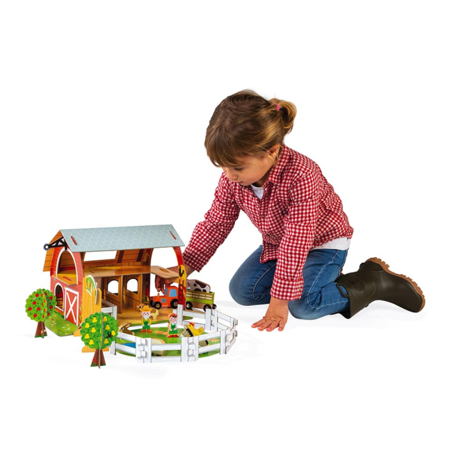 Фигурки человечков - Игровой набор Janod Ферма с животными 3D (J08577)#5