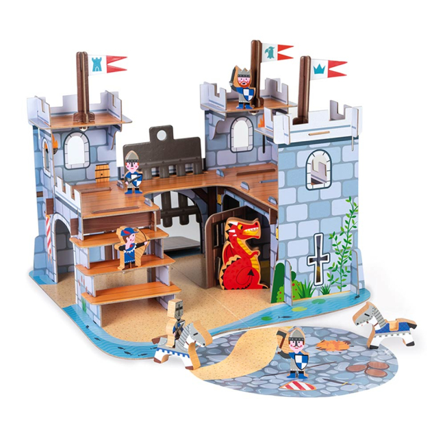 Фигурки человечков - Игровой набор Janod Укрепленный дворец 3D (J08582)#2