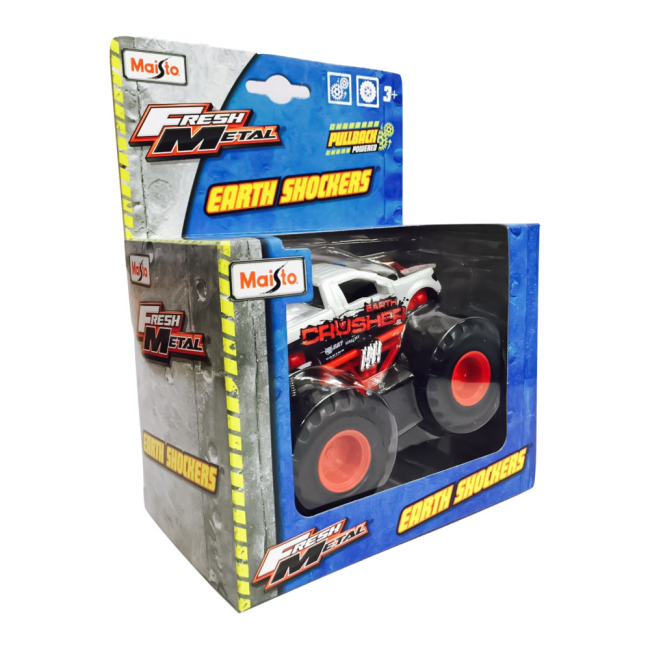 Автомодели - Автомодель Maisto Earth shockers Крушитель инерционная белая 12,5 см (21144/21144-9)#2