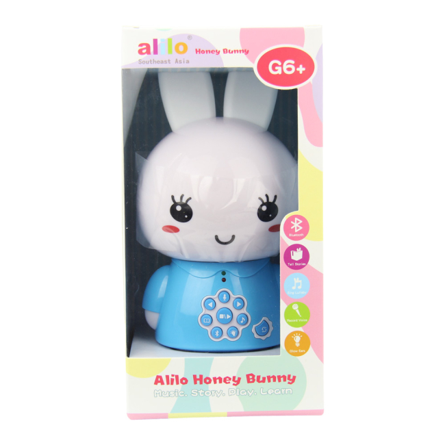 Нічники, проектори - Інтерактивна іграшка Alilo Зайчик G6X блакитний (6954644610283)#3