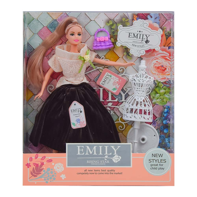 Ляльки - Лялька Emily Білявка в коричневій спідниці та бежевому топі (QJ077C/QJ077D-1)#2