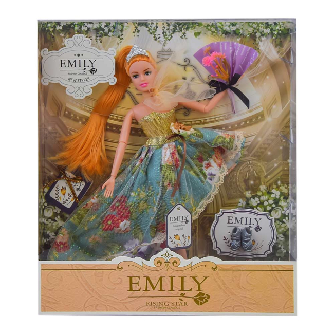 Ляльки - Лялька Emily Руденька у квітковій блакитній спідниці (QJ078/QJ078D-2)#2