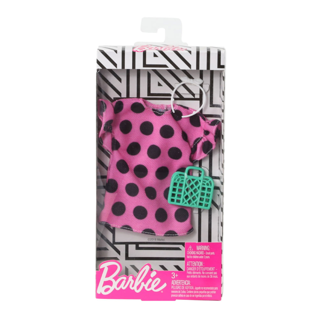 Одежда и аксессуары - Одежда Barbie Одень и иди розовая в горошек туника (FYW85/FXJ13)#2