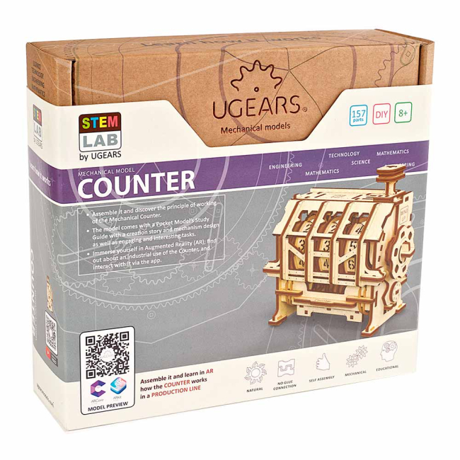 3D-пазли - Механічний 3D пазл Ukrainian Gears STEM Лічильник (70130)#3